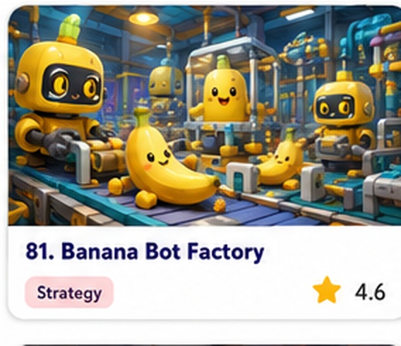 Banana Bot Factory — free automation puzzle game starring Banana Bot