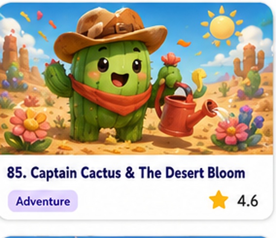 Captain Cactus & The Desert Bloom — free action puzzle game starring Captain Cactus