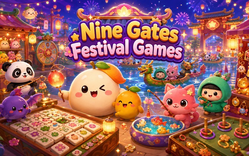 Nine Gates Festival Games — free mini games game starring Bao