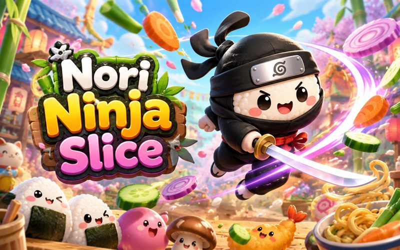 Nori Ninja Slice — free arcade game starring Nori Ninja