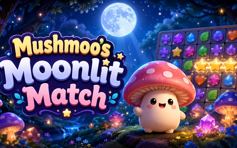 Mushmoo’s Moonlit Match — free puzzle game starring Mushmoo