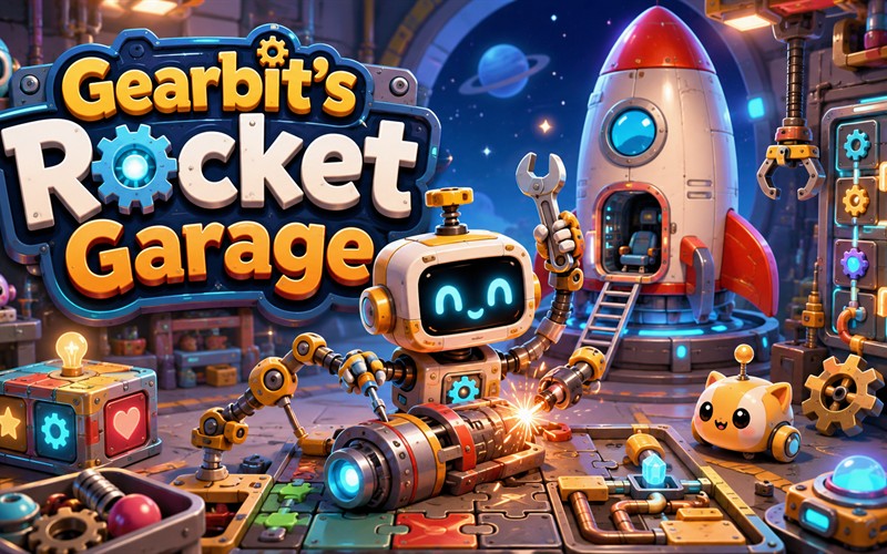 Gearbit’s Rocket Garage — free puzzle game starring Gearbit