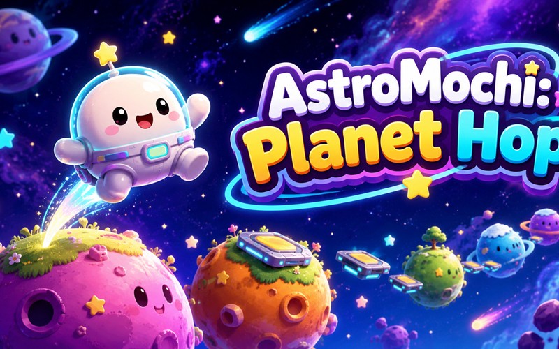 AstroMochi: Planet Hop — free platformer game starring Mochi-9