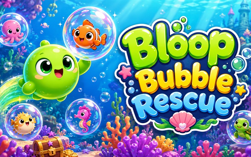 Bloop Bubble Rescue — free bubble shooter game starring Bloop