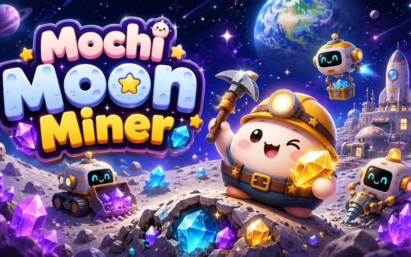Mochi Moon Miner — free mining game starring Mochi-9