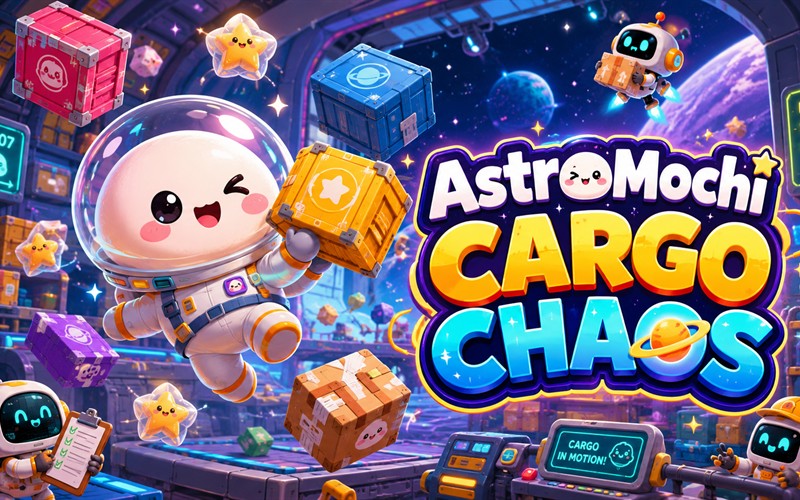 AstroMochi Cargo Chaos — free sorting game starring Gearbit