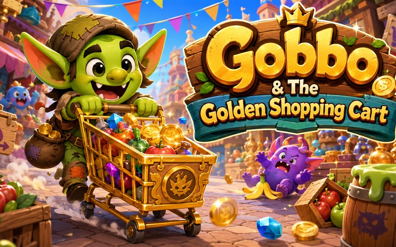 Gobbo & The Golden Shopping Cart — free runner game starring Gobbo
