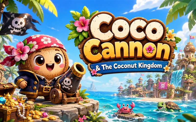 Coco Cannon & The Coconut Kingdom — free physics puzzle game starring Coco Cannon