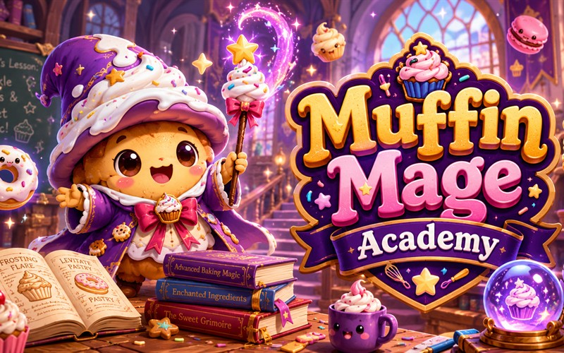 Muffin Mage Academy — free puzzle game starring Muffin Mage