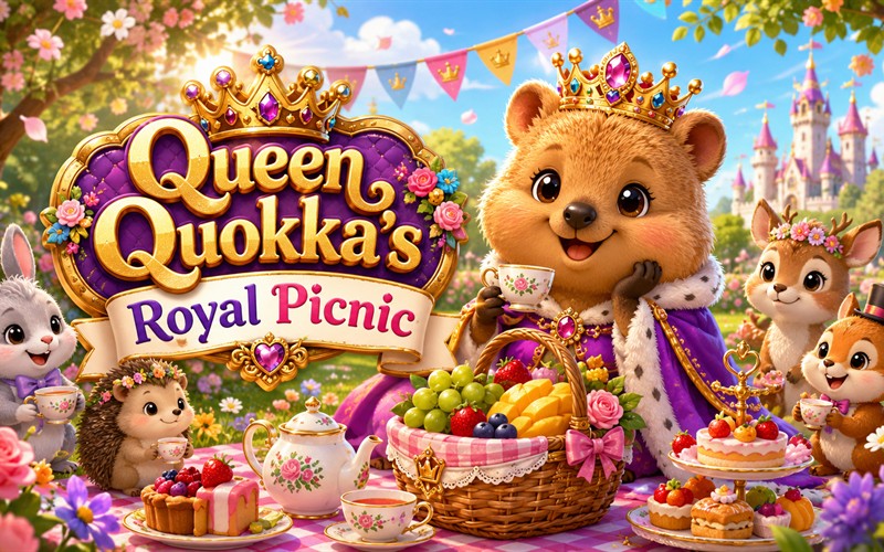 Queen Quokka’s Royal Picnic — free cozy management game starring Queen Quokka