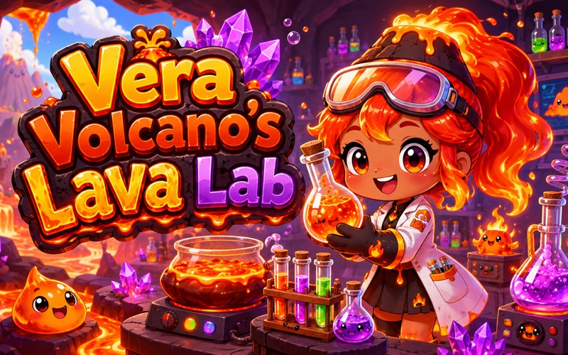 Vera Volcano’s Lava Lab — free flow puzzle game starring Vera Volcano