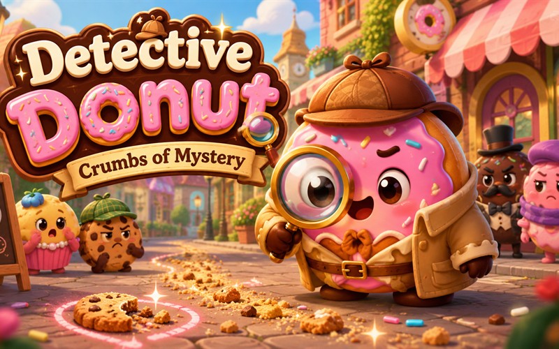Detective Donut: Crumbs of Mystery — free hidden object game starring Detective Donut