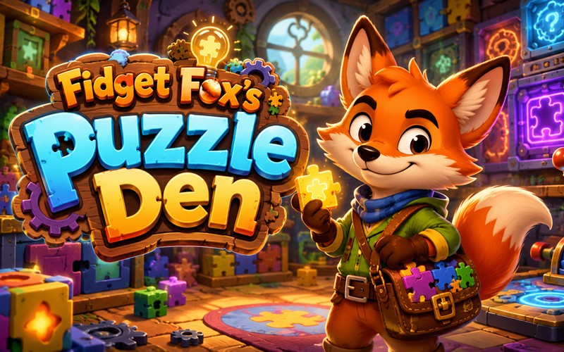Fidget Fox’s Puzzle Den — free puzzle collection game starring Fidget Fox