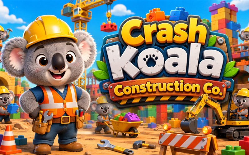 Crash Koala Construction Co. — free construction game starring Crash Koala