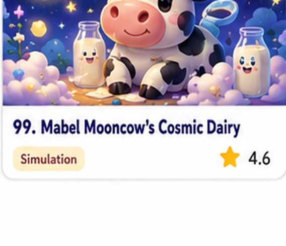 Mabel Mooncow’s Cosmic Dairy — free farm management game starring Mabel Mooncow