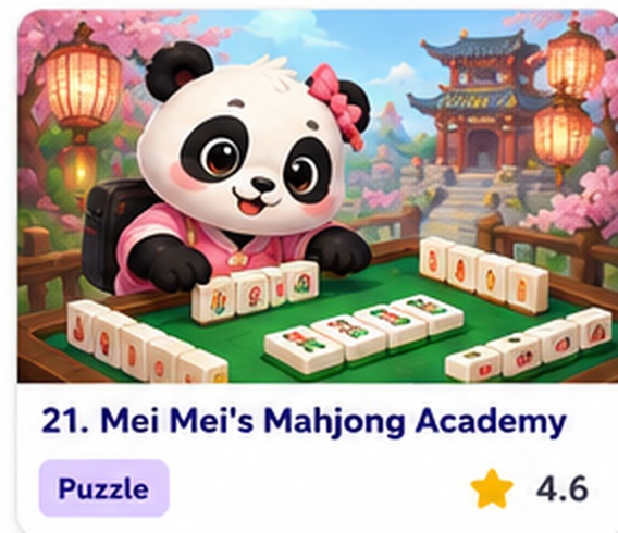 Mei Mei’s Mahjong Academy — free educational puzzle game starring Mei Mei
