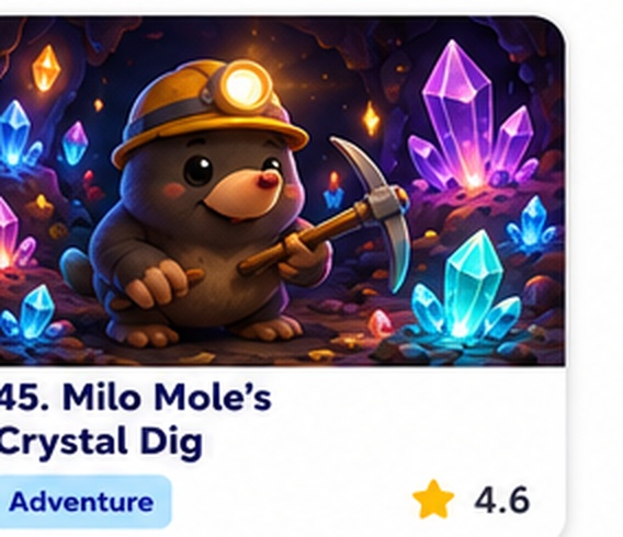 Milo Mole’s Crystal Dig — free digging puzzle game starring Milo Mole