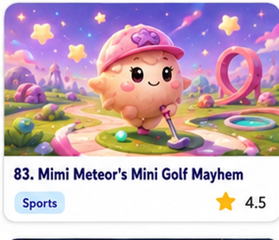 Mimi Meteor’s Mini Golf Mayhem — free mini golf game starring Mimi Meteor