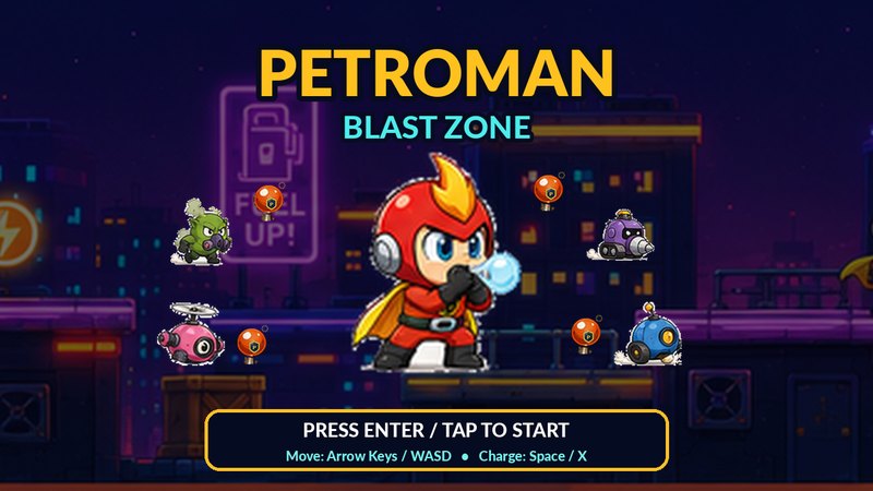 Petroman: Blast Zone — free arcade maze game starring Petroman