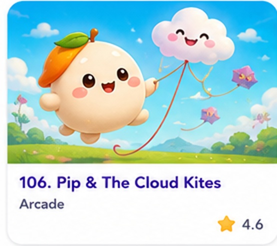 Pip & The Cloud Kites — free skill game starring Pip