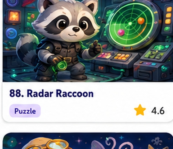 Radar Raccoon — free exploration puzzle game starring Radar Raccoon