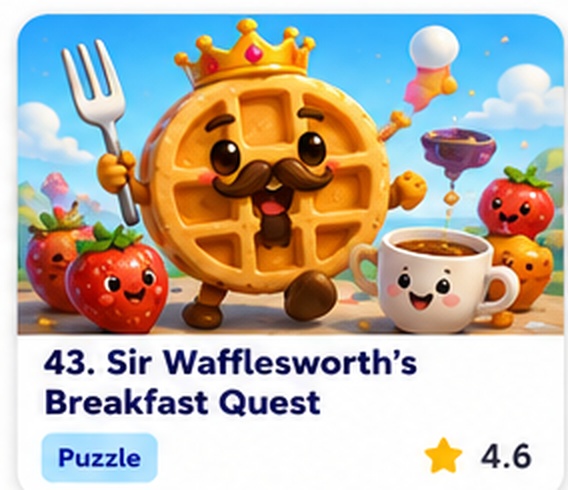 Sir Wafflesworth’s Breakfast Quest — free action platformer game starring Sir Wafflesworth