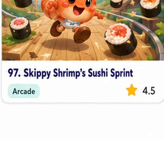Skippy Shrimp’s Sushi Sprint — free lane runner game starring Skippy Shrimp