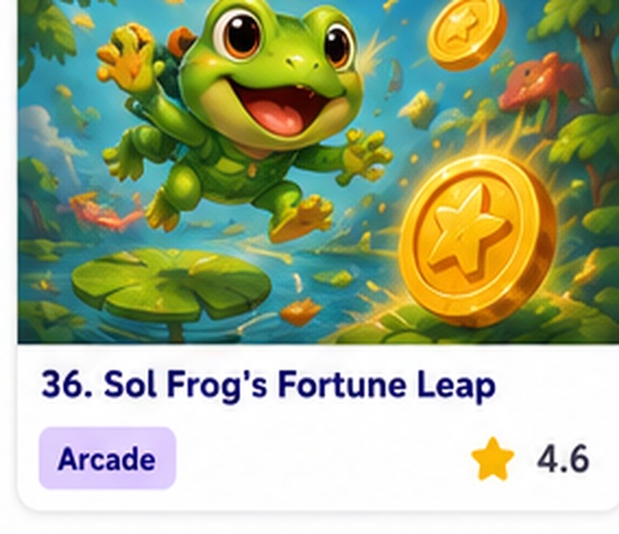 Sol Frog’s Fortune Leap — free arcade game starring Sol Frog