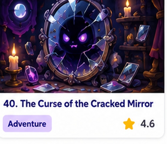 The Curse of the Cracked Mirror — free puzzle adventure game starring Oracle Mirror Cast