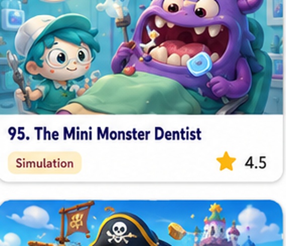 The Mini Monster Dentist — free skill game starring Mini Monsters