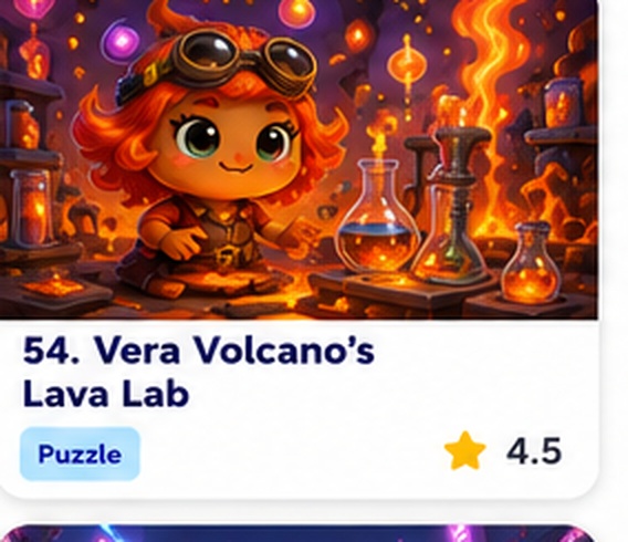 Vera Volcano’s Lava Lab — free flow puzzle game starring Vera Volcano
