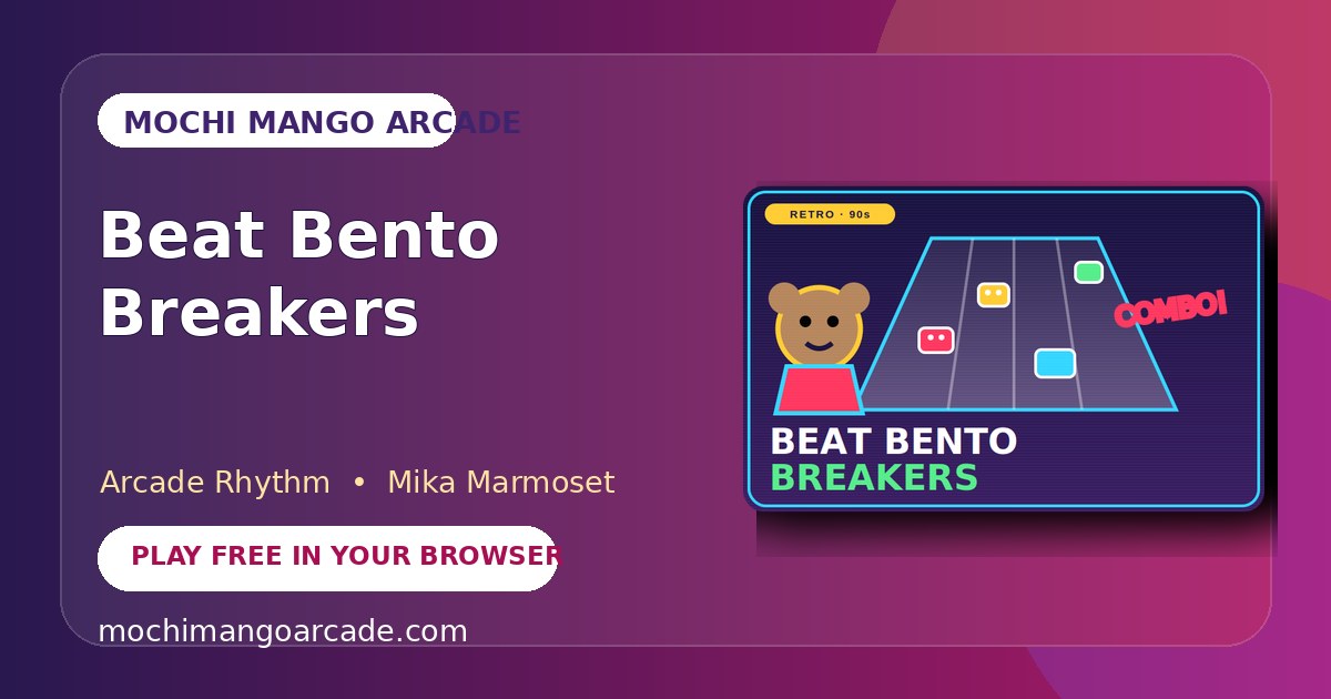 Beat Bento Breakers — free arcade rhythm game starring Mika Marmoset