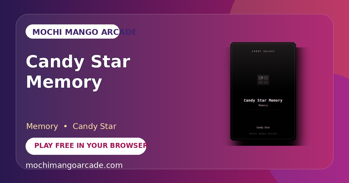 Candy Star Memory — free memory game starring Candy Star