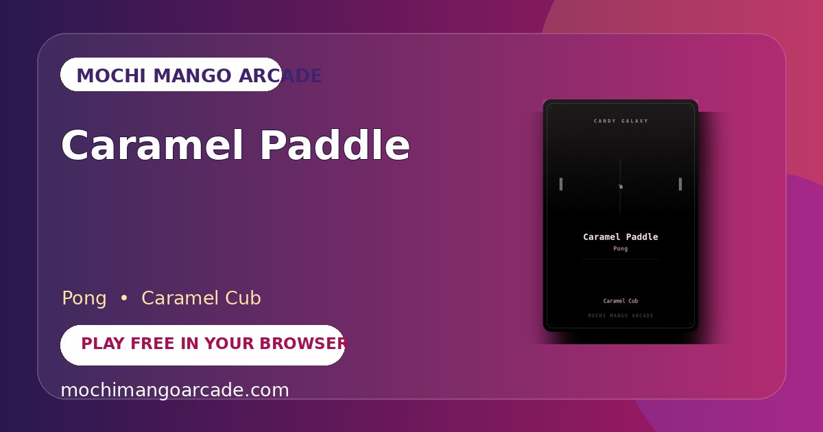 Caramel Paddle — free pong game starring Caramel Cub