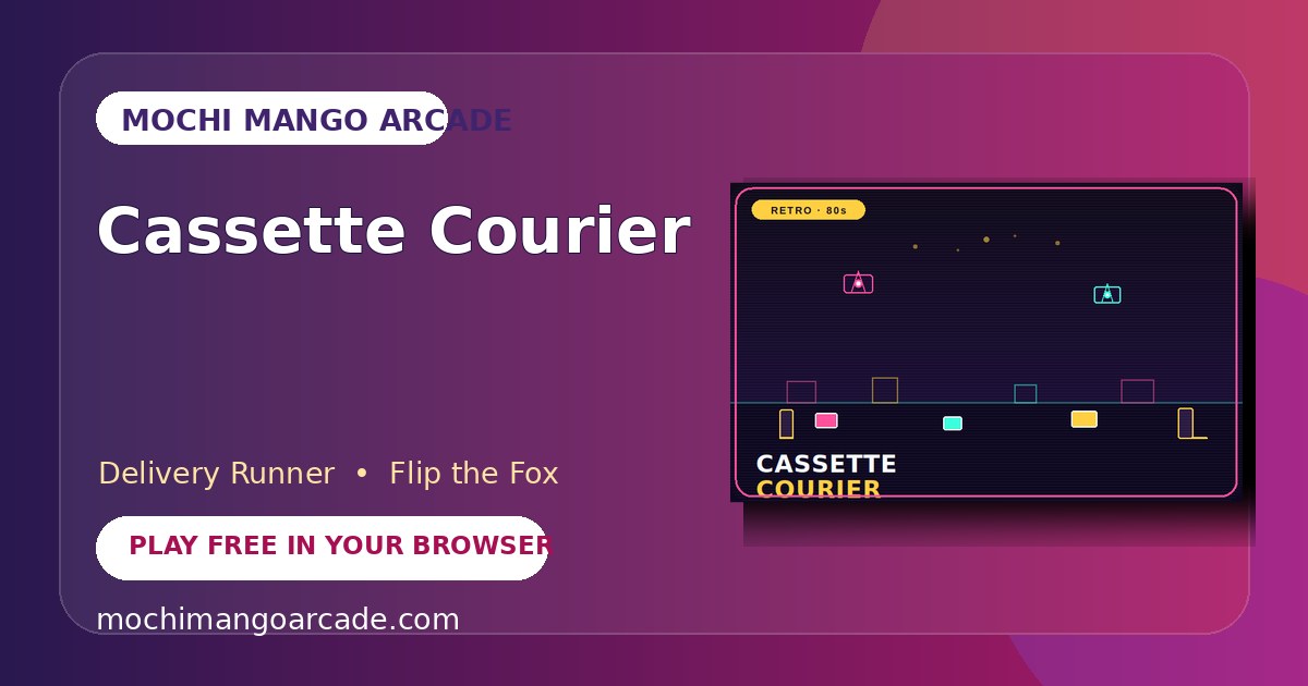 Cassette Courier — free delivery runner game starring Flip the Fox
