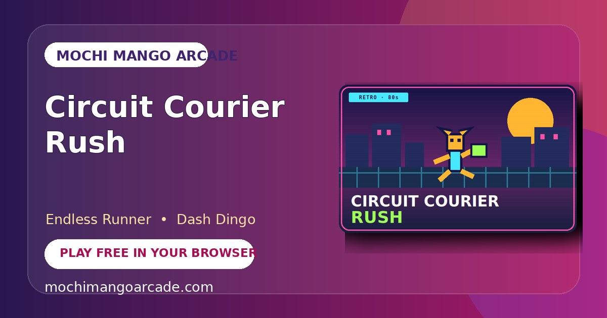 Circuit Courier Rush — free endless runner game starring Dash Dingo