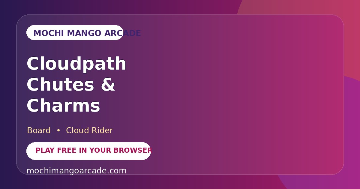 Cloudpath Chutes & Charms — free board game starring Cloud Rider