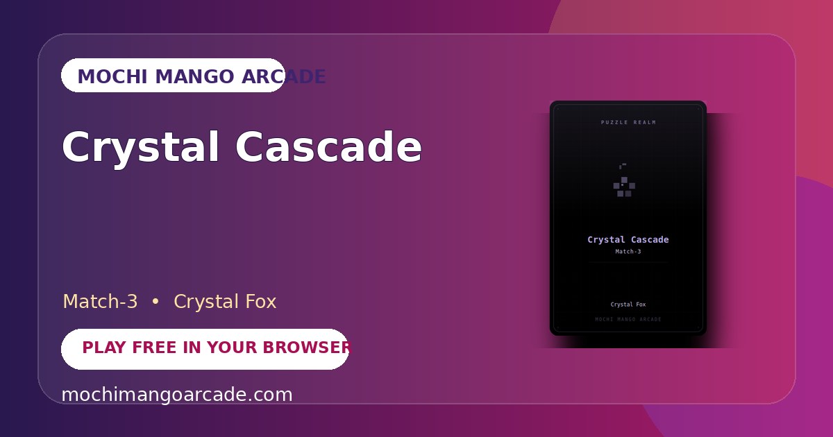 Crystal Cascade — free match-3 game starring Crystal Fox
