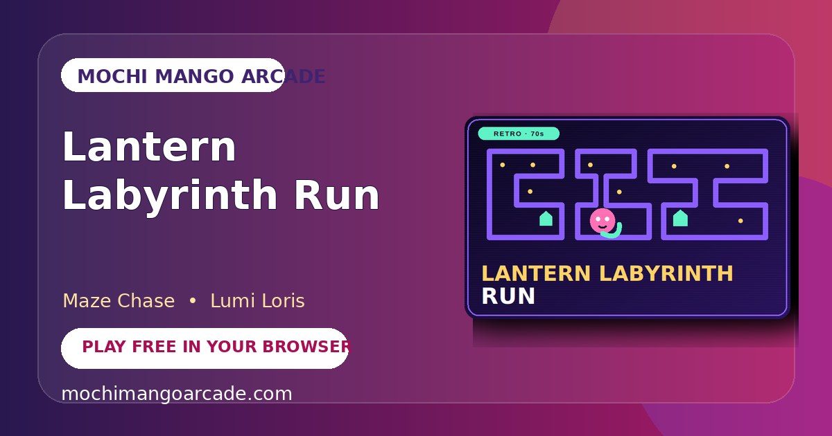Lantern Labyrinth Run — free maze chase game starring Lumi Loris