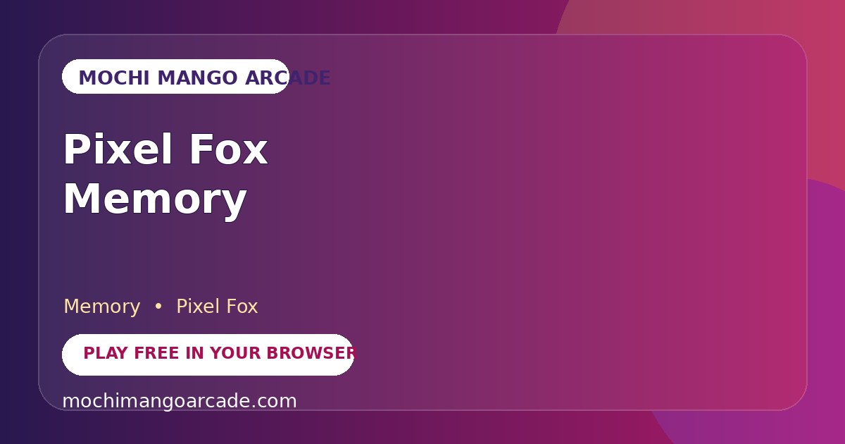 Pixel Fox Memory — free memory game starring Pixel Fox