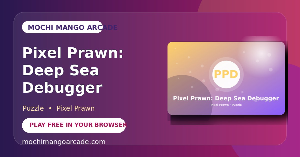 Pixel Prawn: Deep Sea Debugger — free puzzle game starring Pixel Prawn