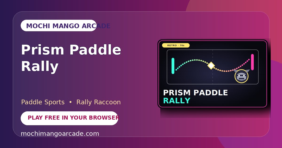 Prism Paddle Rally — free paddle sports game starring Rally Raccoon