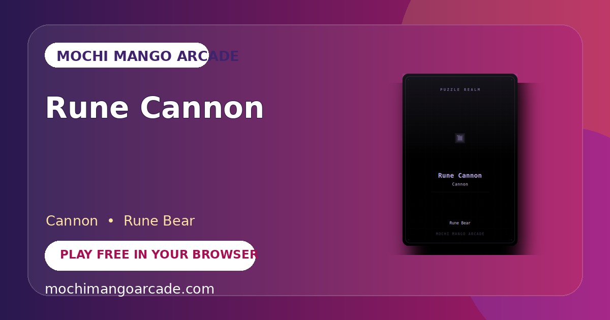 Rune Cannon — free cannon game starring Rune Bear