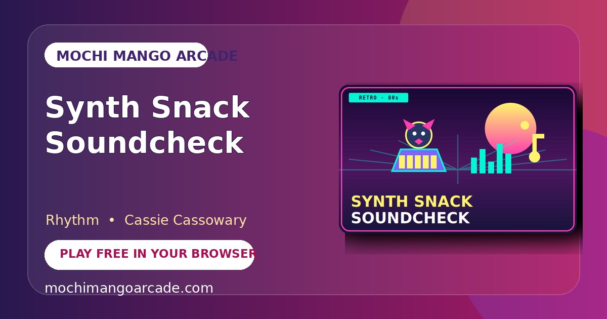 Synth Snack Soundcheck — free rhythm game starring Cassie Cassowary