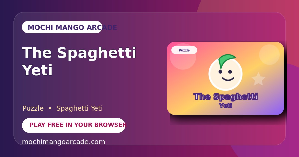 The Spaghetti Yeti — free puzzle game starring Spaghetti Yeti