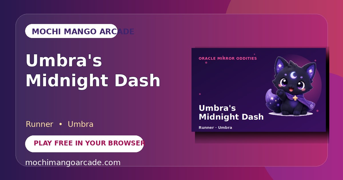 Umbra's Midnight Dash — free runner game starring Umbra